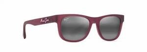 NEW MAUI JIM unisex kaulike polarized sunglasses in matte transparent fuchsia ne